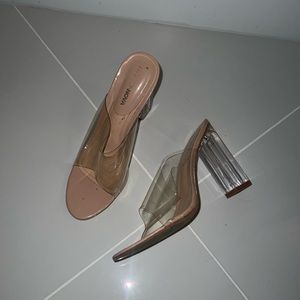 Clear transparent FashionNova heels size 9
